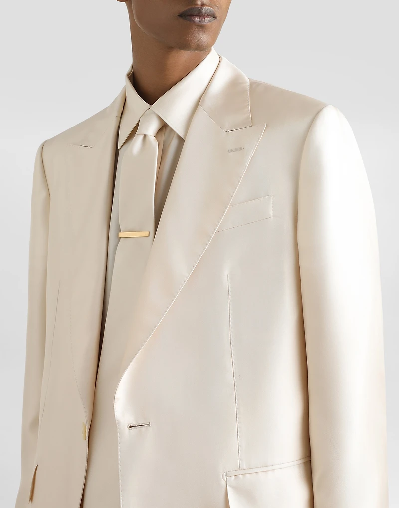 Sicilia light single-breasted silk twill jacket