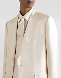 Sicilia light single-breasted silk twill jacket