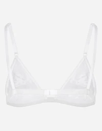 Lace and tulle soft-cup triangle bra