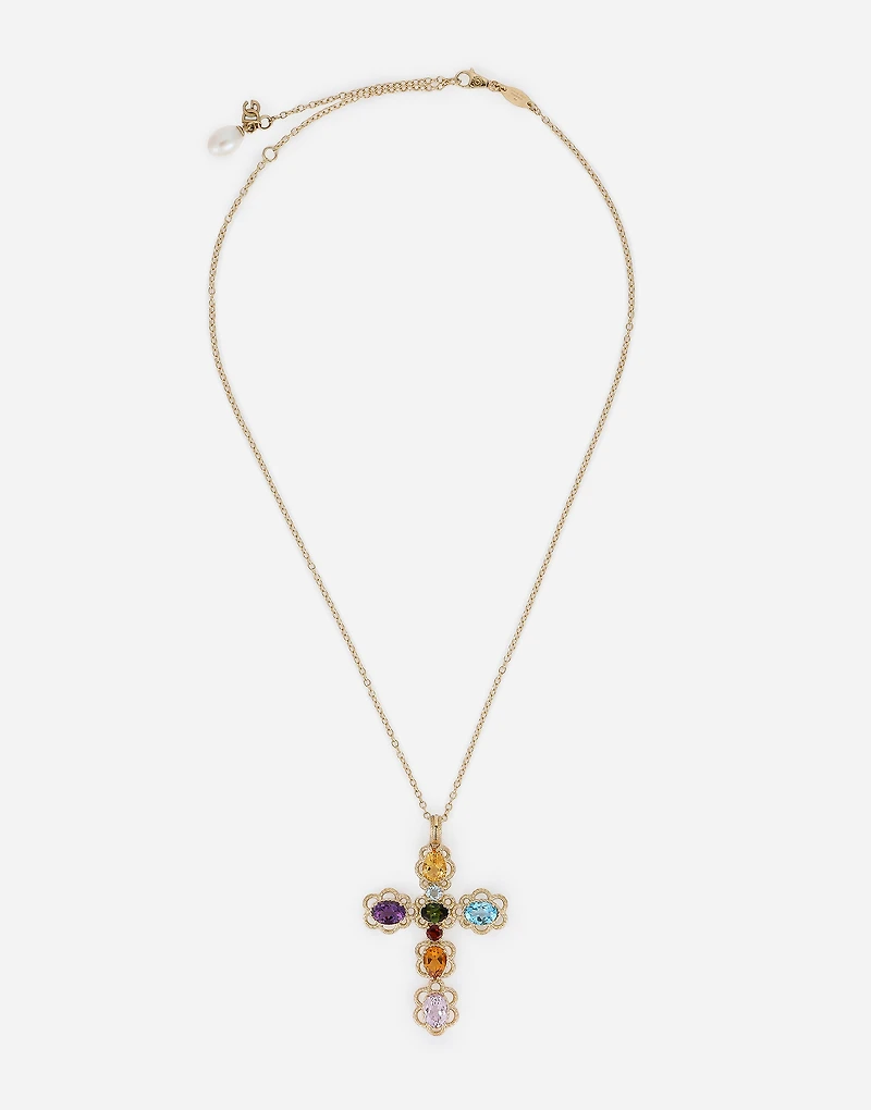 Rainbow Pendant
18-carat yellow gold and multicolored gems