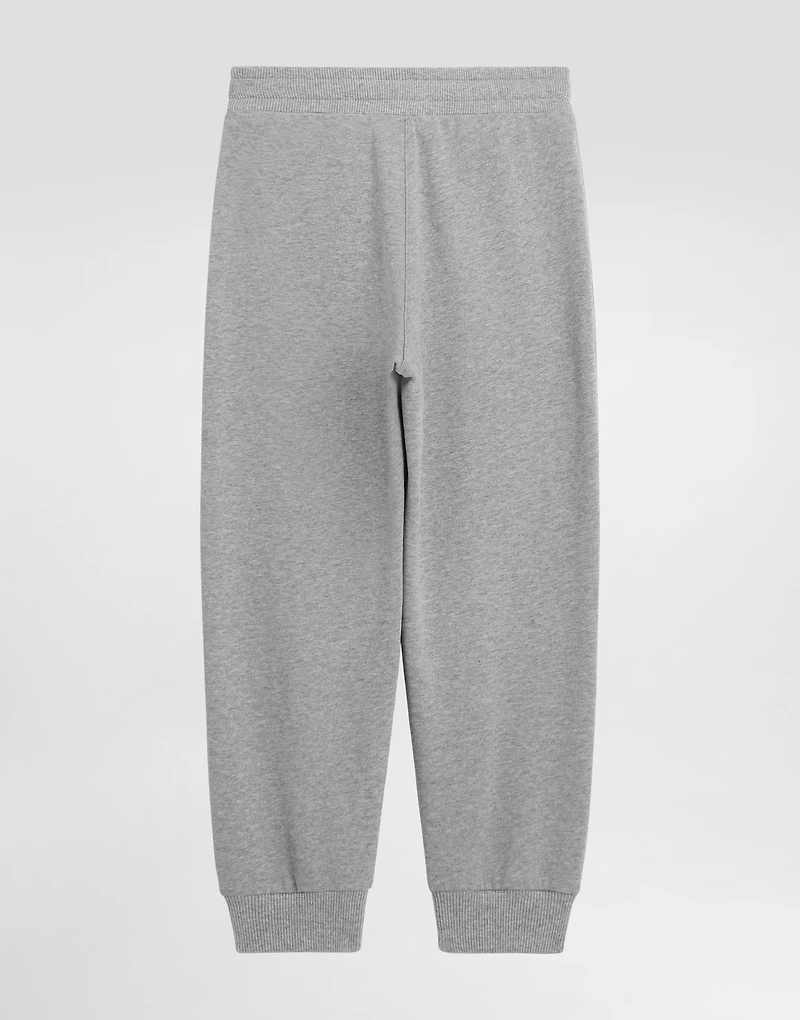 Oversized fleece trousers with DG embroidery