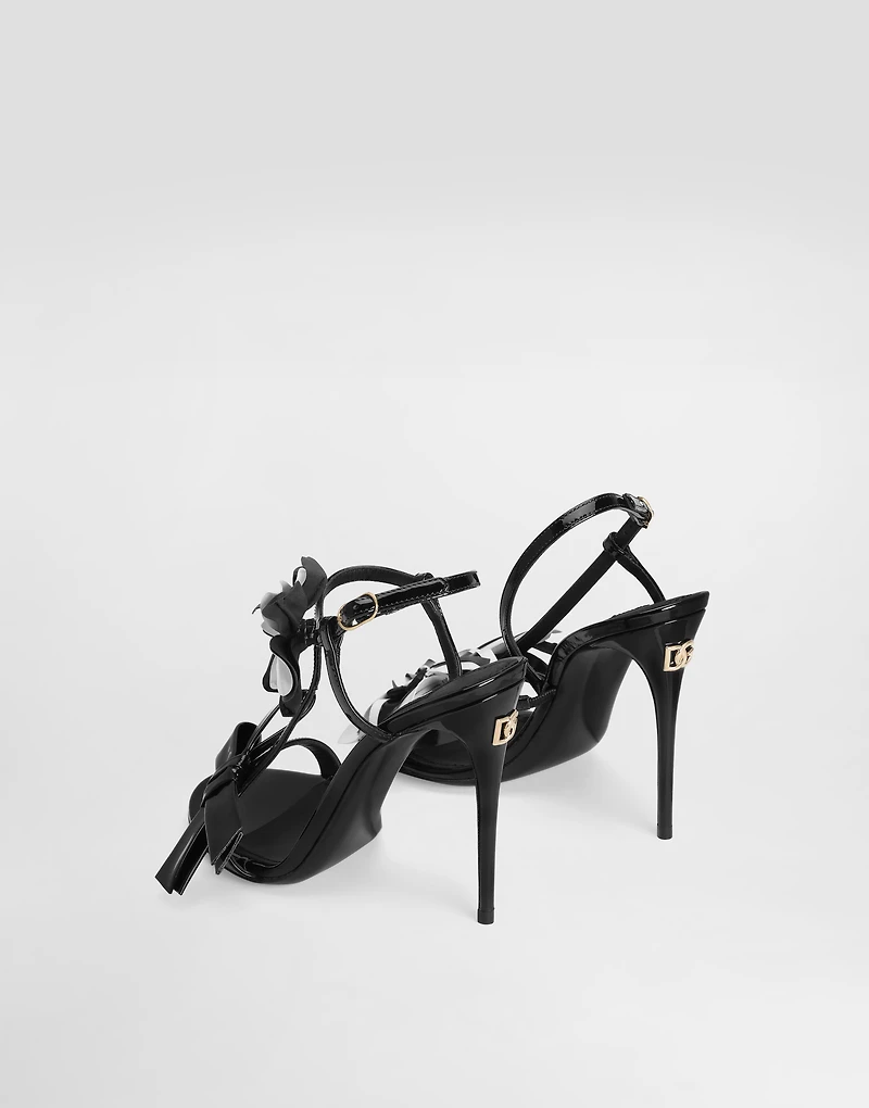 Patent leather sandals