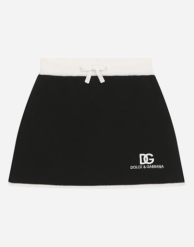 Short knit skirt with DG logo