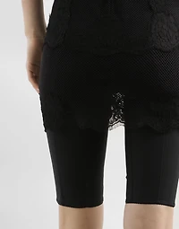 Stretch satin bike shorts