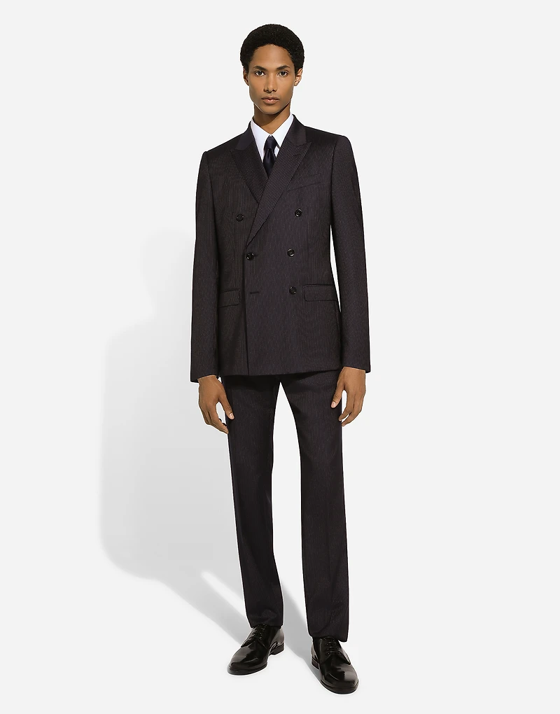 Pinstripe double-breasted Martini-fit suit