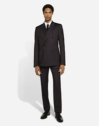 Pinstripe double-breasted Martini-fit suit