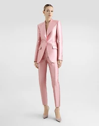 Silk shantung trousers