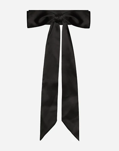 Silk satin tie belt