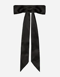 Silk satin tie belt