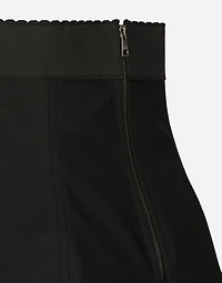 Marquisette and lace miniskirt with corset details