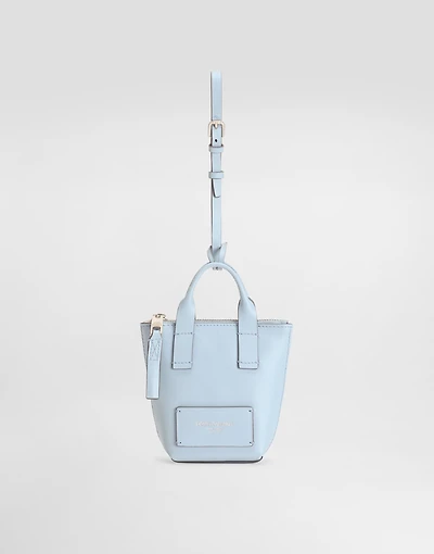 Minibag charm in calfskin