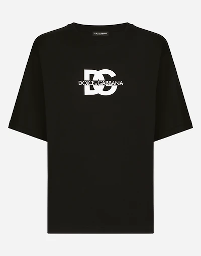 Short-sleeved T-shirt with DG logo print