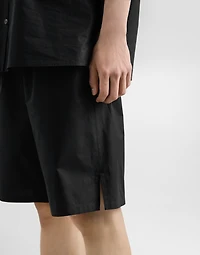 Cotton shorts with jacquard logo