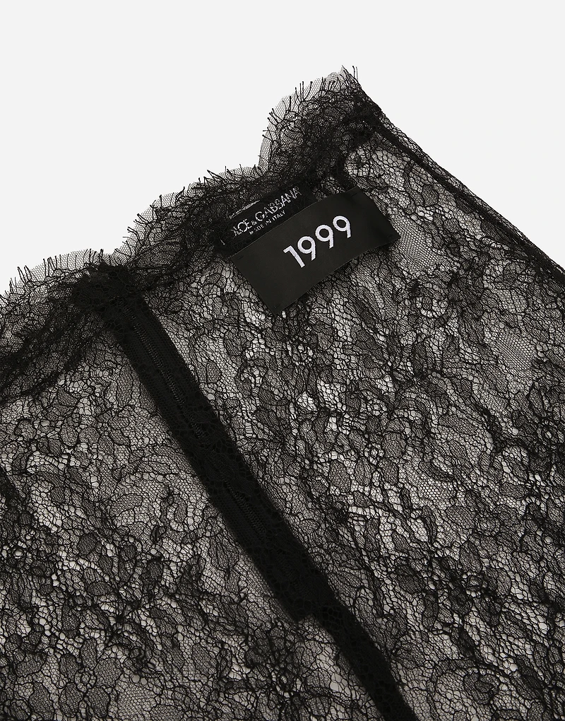 Chantilly lace midi skirt