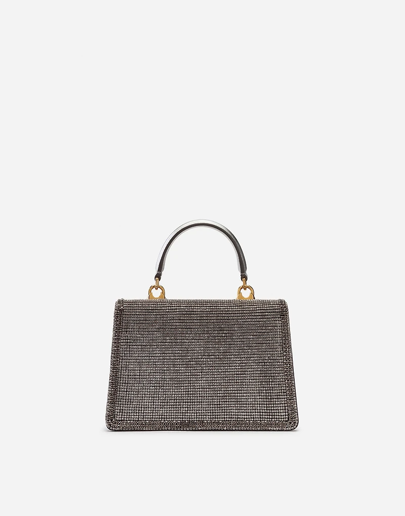 Small Devotion bag in mordore nappa leather with rhinestone detailing