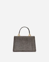 Small Devotion bag in mordore nappa leather with rhinestone detailing