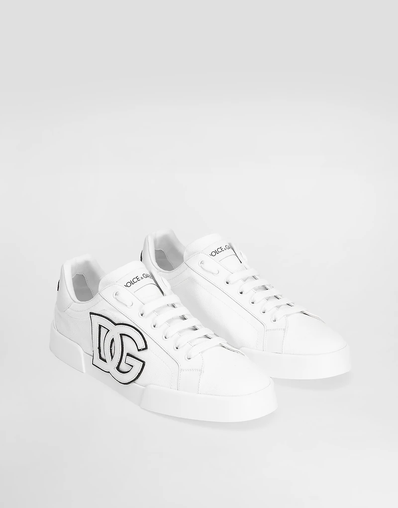 Portofino light strobel sneakers canvas and calfskin