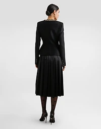 Single-breasted jacket faille