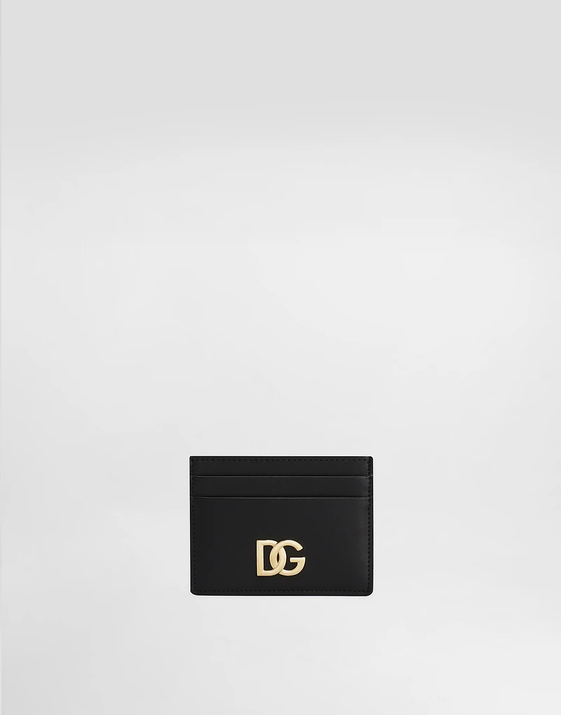 Calfskin card holder with DG logo