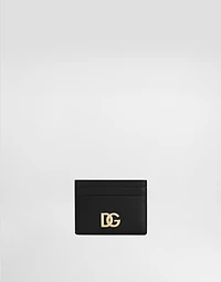 Calfskin card holder with DG logo