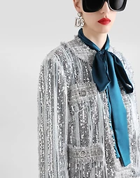 Tulle Gabbana jacket with sequin embroidery