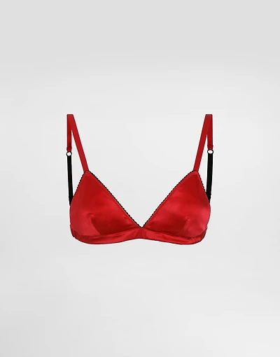 Satin triangle bra