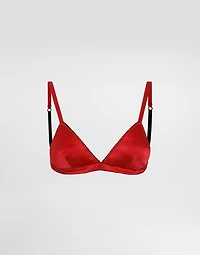 Satin triangle bra