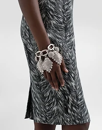 Maxi-bracelet with chain, rhinestone accents and DG logo