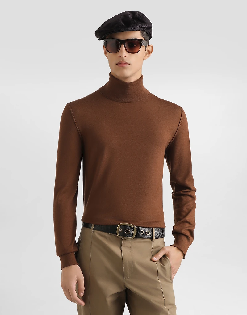 Cashmere turtleneck pullover