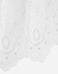 Poplin and broderie anglaise shorts