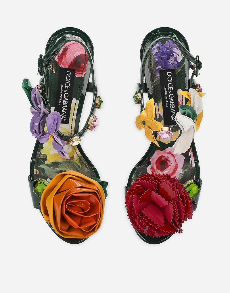 Patent leather sandals