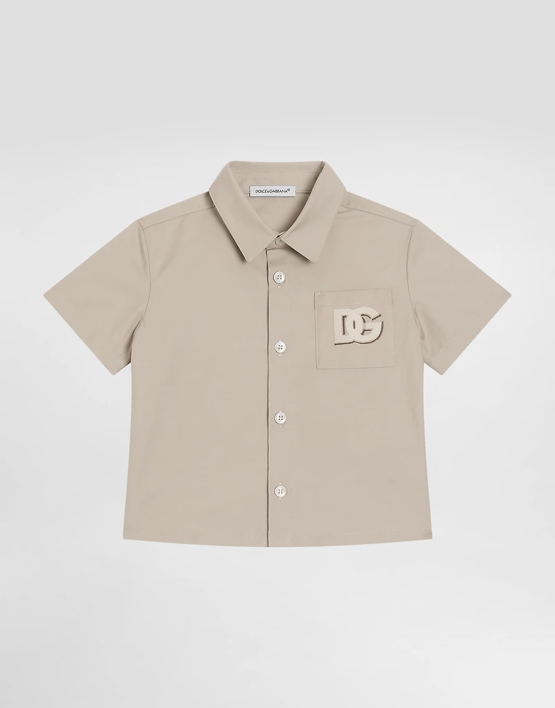 Gabardine shirt with DG logo