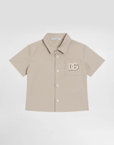 Gabardine shirt with DG logo