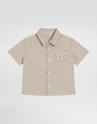 Gabardine shirt with DG logo