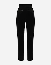 Velvet cigarette pants