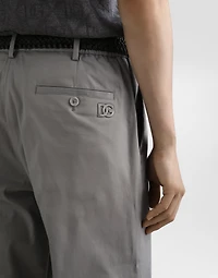 Cotton gabardine trousers