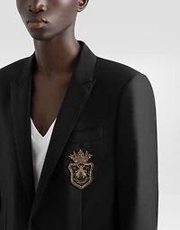 Single-breasted Martini-fit jacket with patch