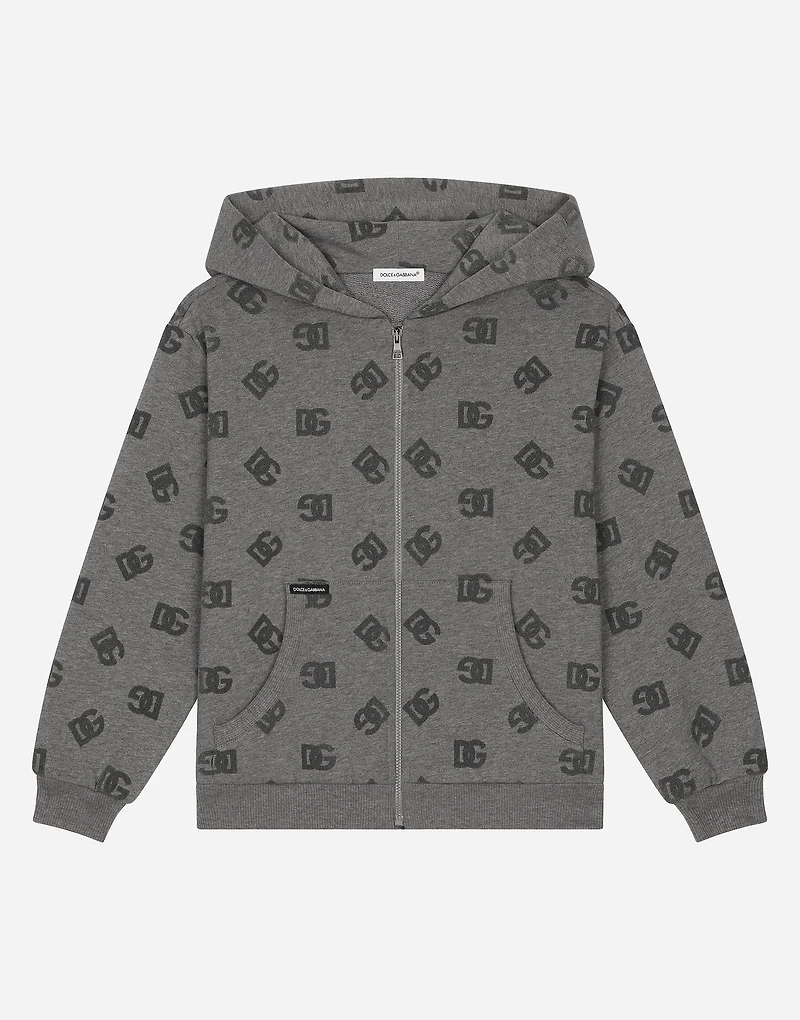 Jersey hoodie with DG logo print