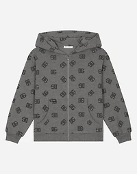 Jersey hoodie with DG logo print
