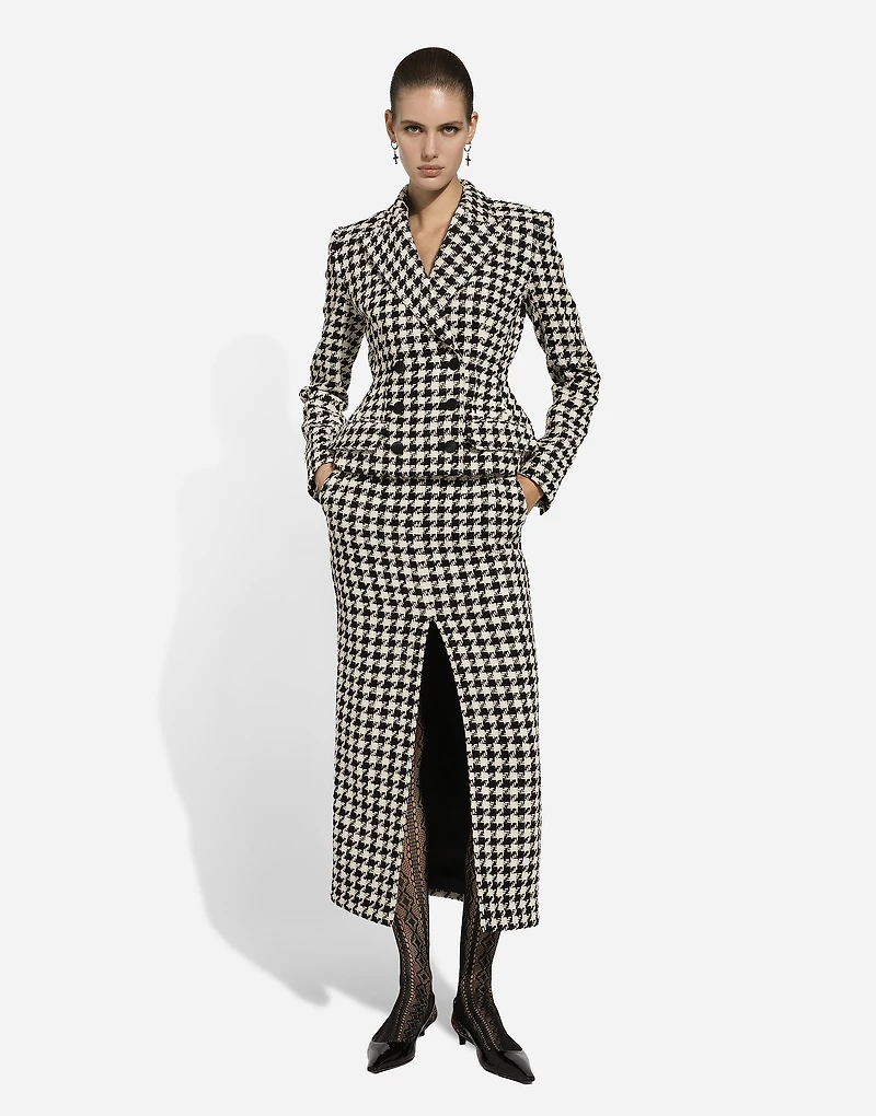Macro-houndstooth Dolce jacket