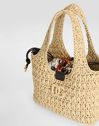 Raffia crochet shopping bag