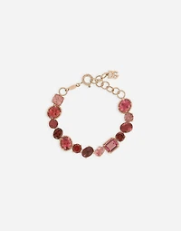 Rainbow Monochrome Bracelet
 18 carat red gold and pink tourmalines
