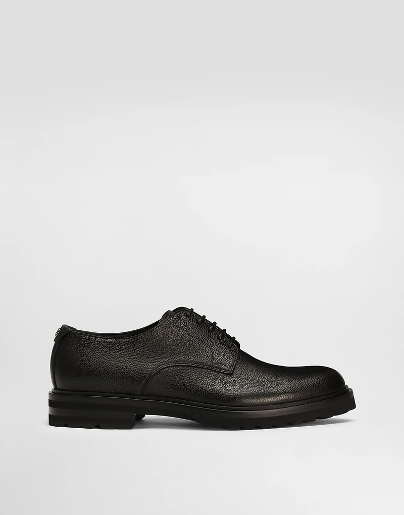 Grainy calfskin Derby shoes