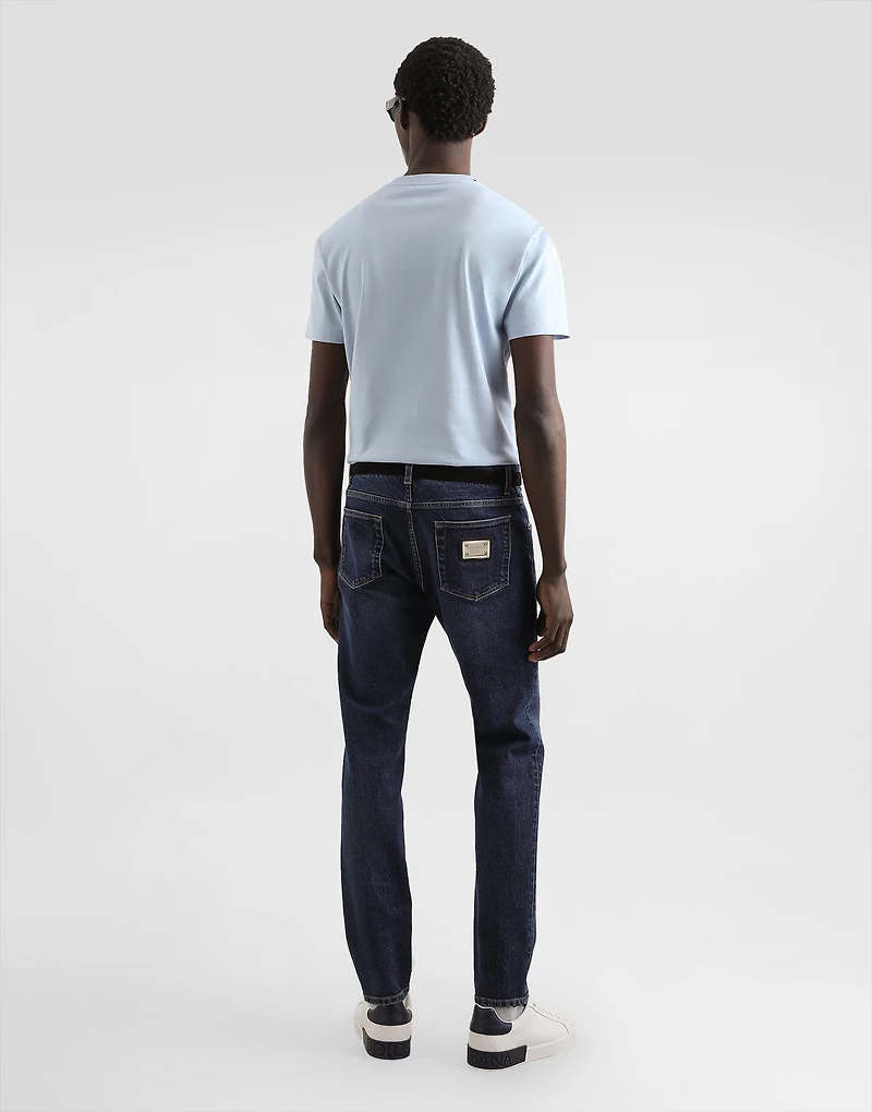 Slim-fit stretch cotton jeans