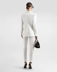 Single-breasted woolen Turlington blazer