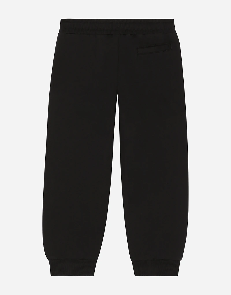 Jersey jogging pants with logo print