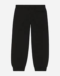 Jersey jogging pants with logo print