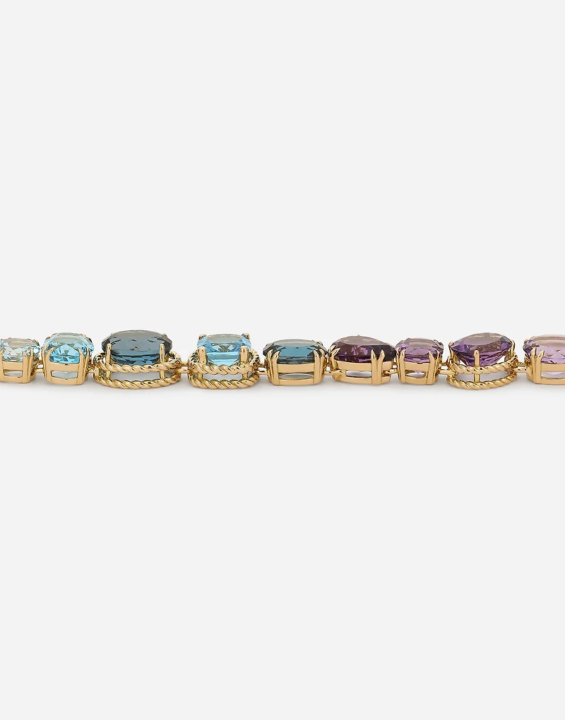 Rainbow Sautoir 
 18-carat yellow gold and multicolored gems