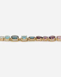  Rainbow Sautoir 
 18-carat yellow gold and multicolored gems