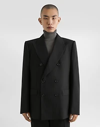 Double-breasted stretch wool Sicilia-fit suit